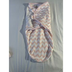 SwaddleMe Large Pink White Chevron Zig Zag Baby Swaddle Sleep Sack